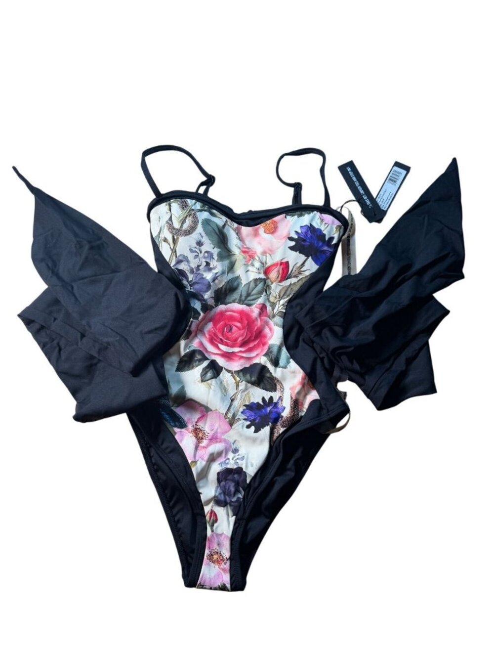 TA3 The Sashy Frame Rose Snake/Black One Piece Swimsuit Size XS Reg/Long NWT